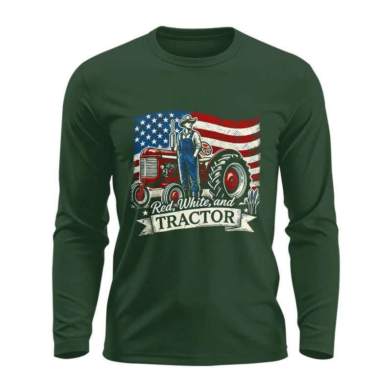 Image of Red White And Tractor - Unisex Ultra Cotton Long Sleeve Tee