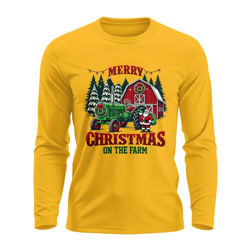 Image of Merry Christmas On The Farm 3 - Unisex Ultra Cotton Long Sleeve Tee