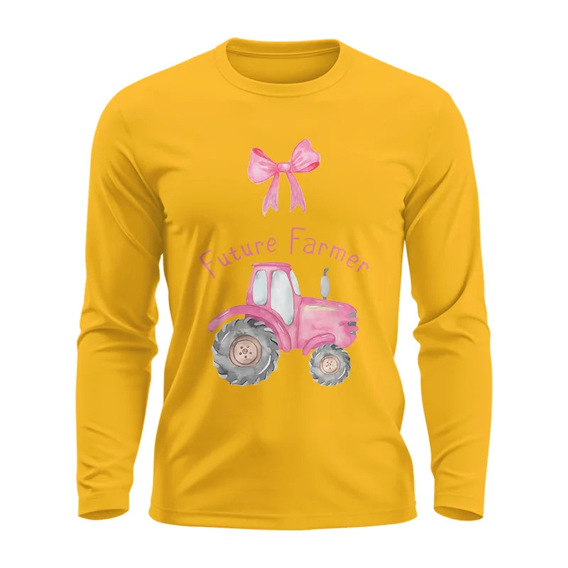 Image of Pink Tractor For Future Farmer - Unisex Ultra Cotton Long Sleeve Tee