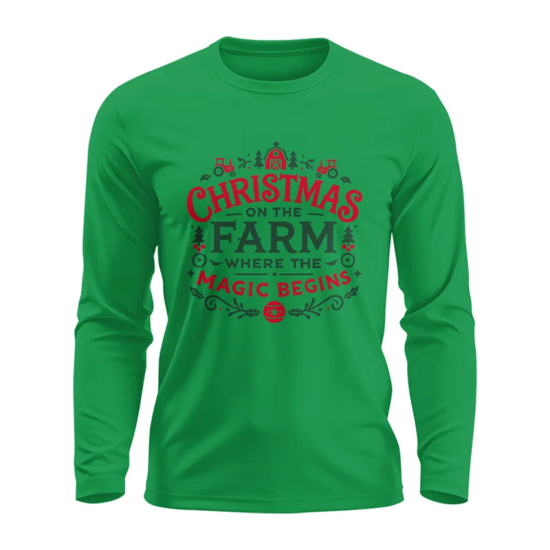 Christmas on the Farm Where the Magic Begins! 1 - Unisex Ultra Cotton Long Sleeve Tee