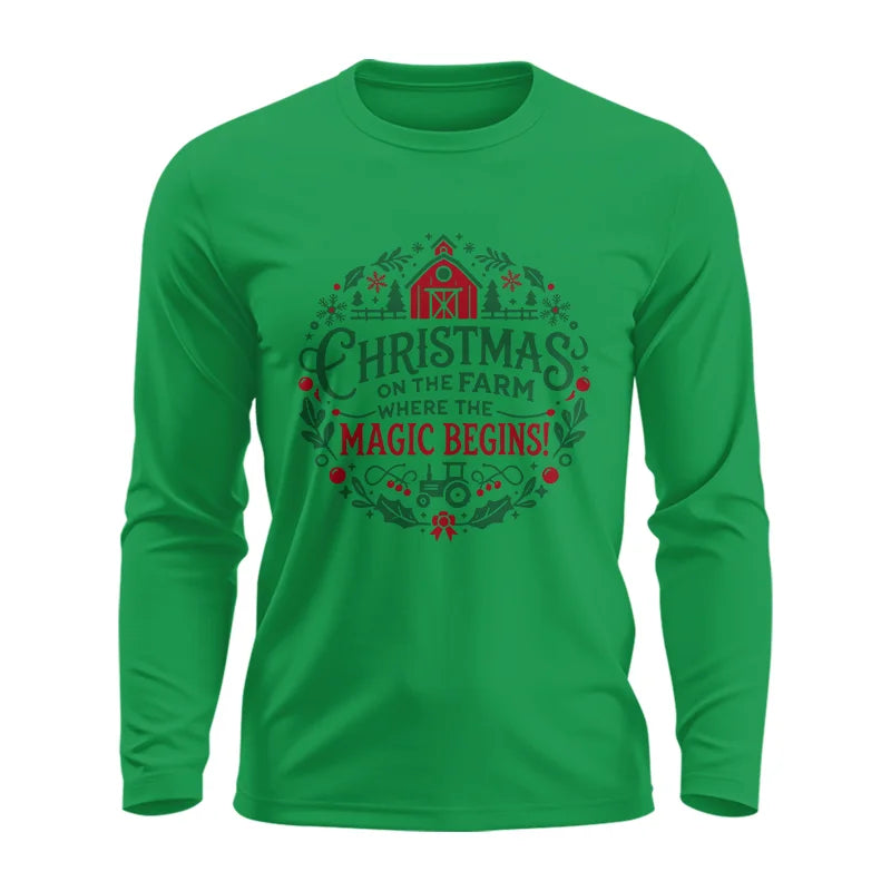 Image of Christmas on the Farm Where the Magic Begins! 2 - Unisex Ultra Cotton Long Sleeve Tee