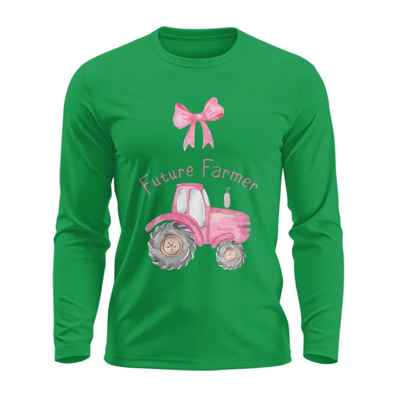 Image of Pink Tractor For Future Farmer - Unisex Ultra Cotton Long Sleeve Tee