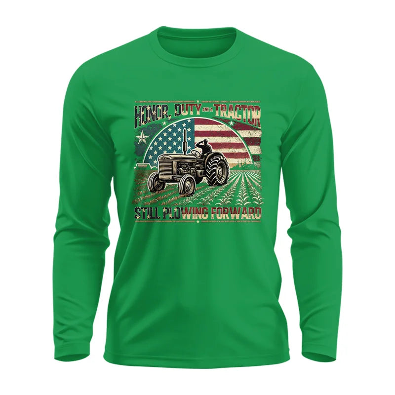 Image of Veteran Farmer Honor Duty And A Tractor 1 - Unisex Ultra Cotton Long Sleeve Tee