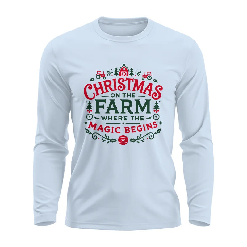 Image of Christmas on the Farm Where the Magic Begins! 1 - Unisex Ultra Cotton Long Sleeve Tee