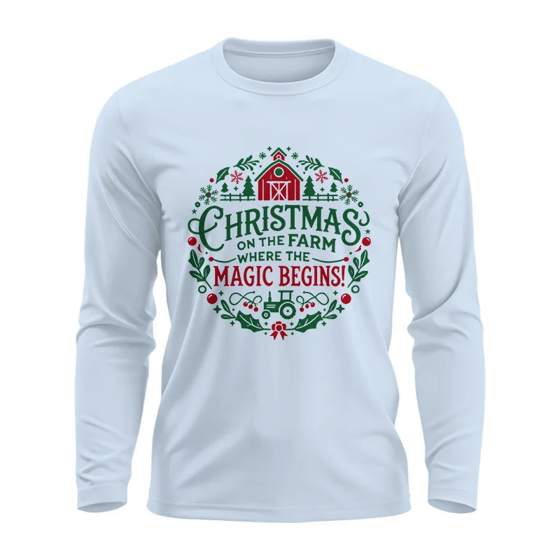 Image of Christmas on the Farm Where the Magic Begins! 2 - Unisex Ultra Cotton Long Sleeve Tee