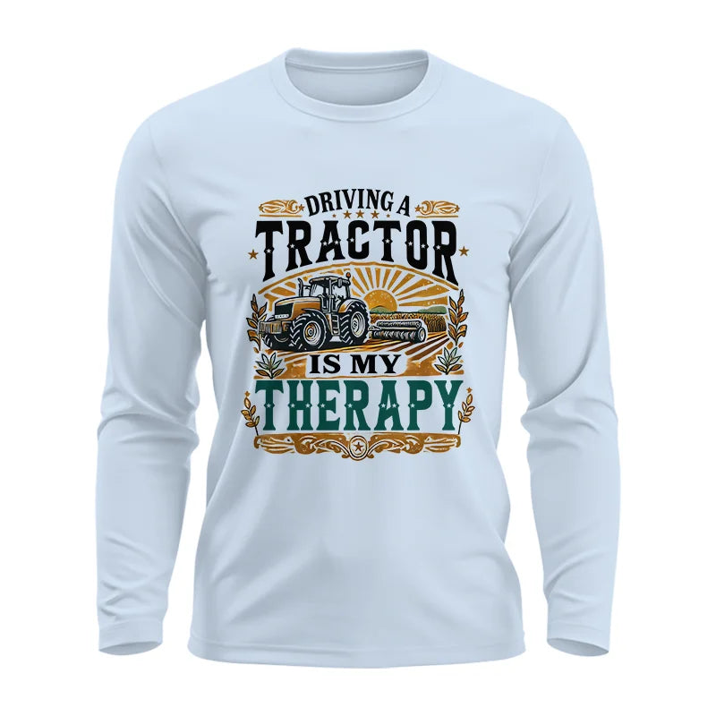 Driving A Tractor Is My Therapy - Unisex Ultra Cotton Long Sleeve Tee