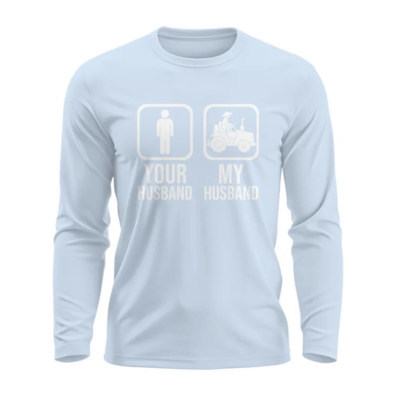 Image of My Husband Is Cooler Than Yours Funny Farm Tractor 1 - Unisex Ultra Cotton Long Sleeve Tee