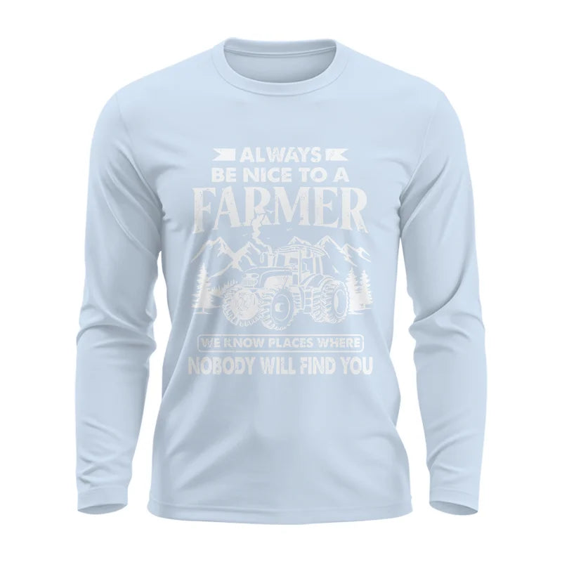 Image of Nice Farmer Funny Tractor Rancher Farming - Unisex Ultra Cotton Long Sleeve Tee