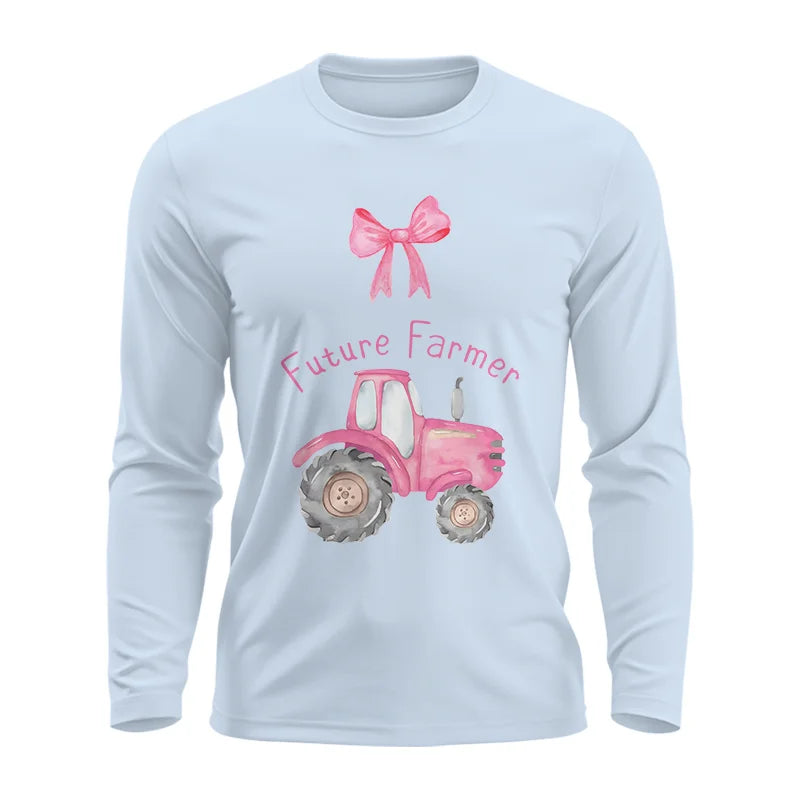 Image of Pink Tractor For Future Farmer - Unisex Ultra Cotton Long Sleeve Tee