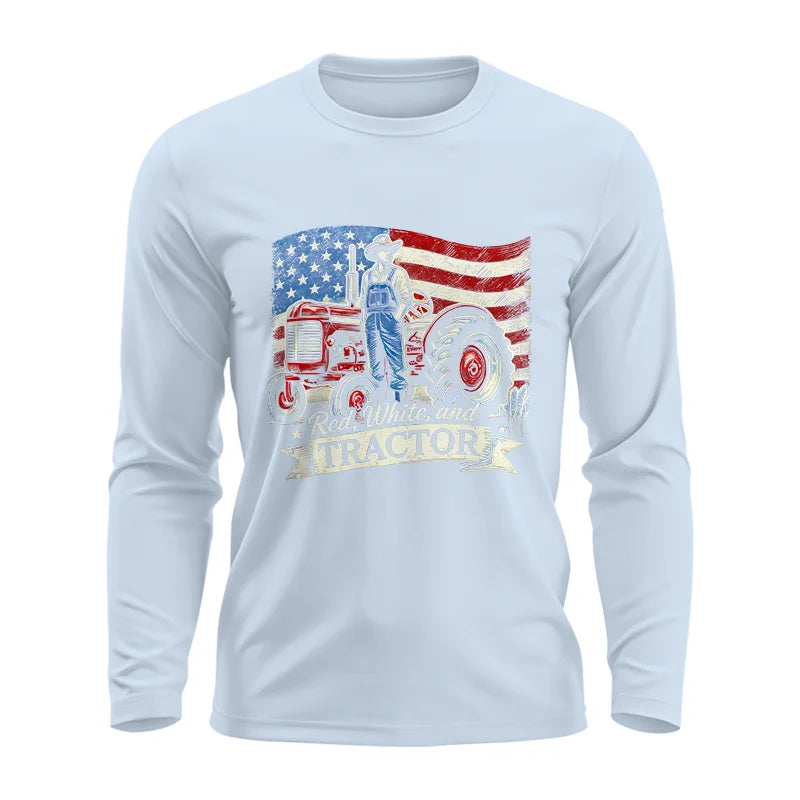 Image of Red White And Tractor - Unisex Ultra Cotton Long Sleeve Tee