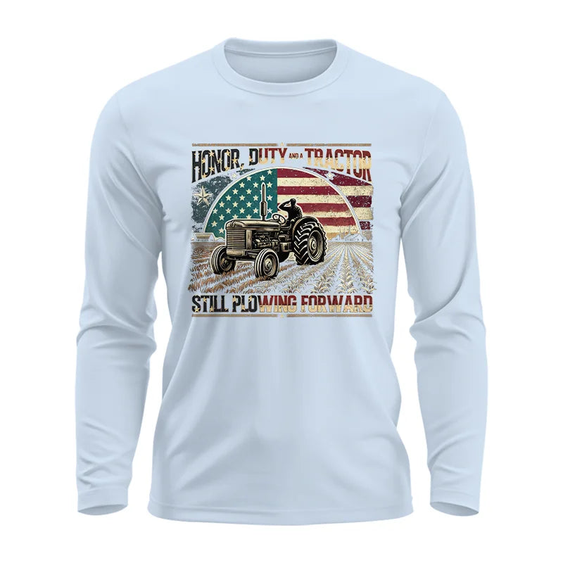 Image of Veteran Farmer Honor Duty And A Tractor 1 - Unisex Ultra Cotton Long Sleeve Tee