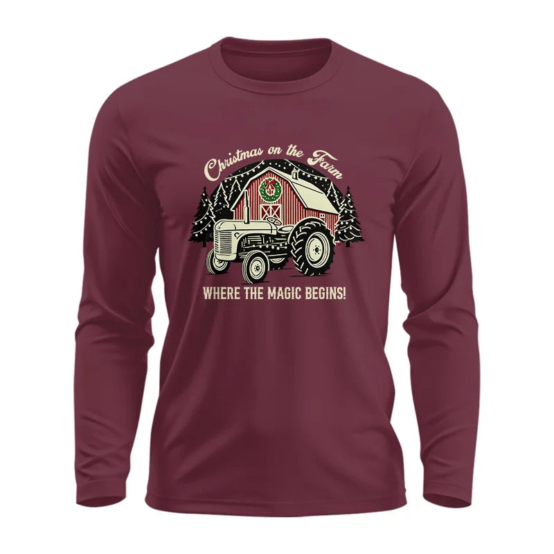 Image of Christmas on the Farm Where the Magic Begins! 3 - Unisex Ultra Cotton Long Sleeve Tee