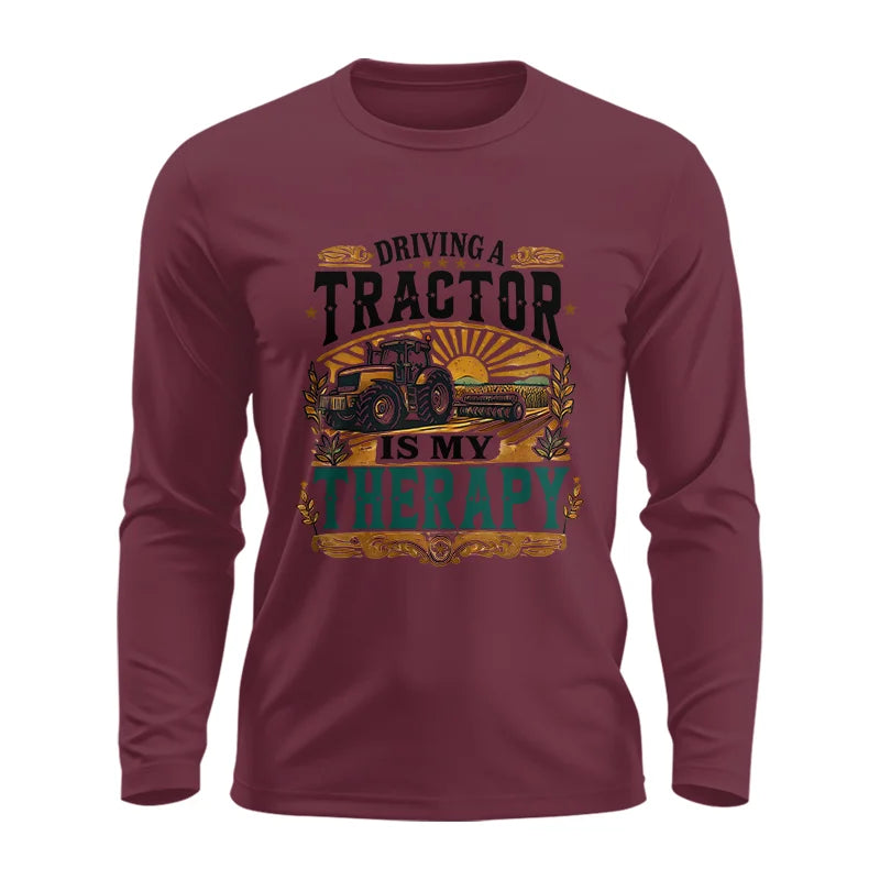 Driving A Tractor Is My Therapy - Unisex Ultra Cotton Long Sleeve Tee