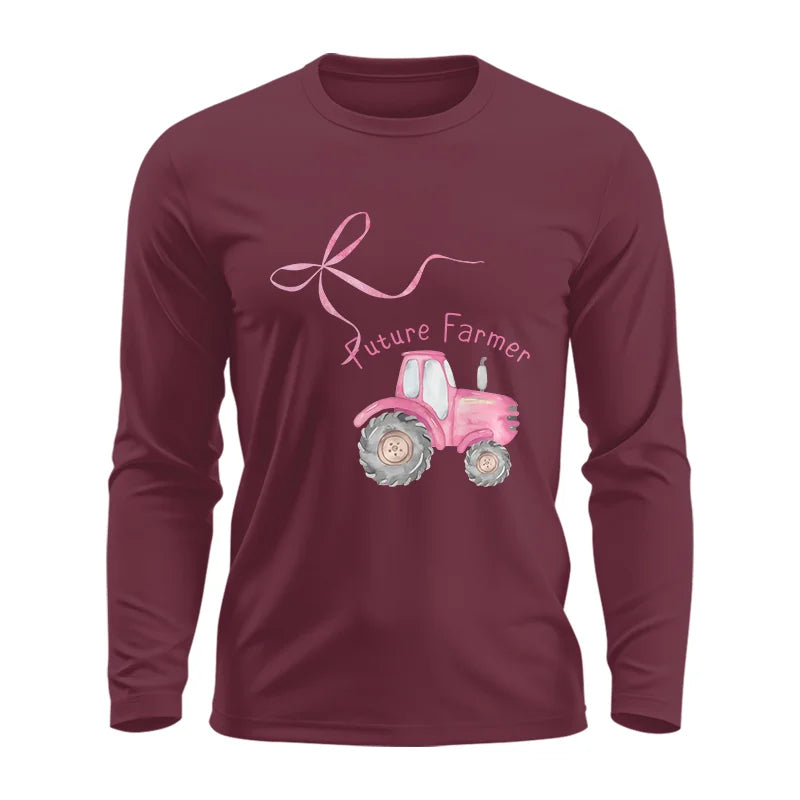 Pink Bow Cute Tractor - Unisex Ultra Cotton Long Sleeve Tee