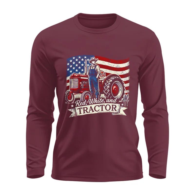 Image of Red White And Tractor - Unisex Ultra Cotton Long Sleeve Tee