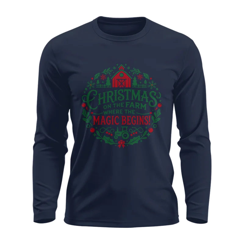 Image of Christmas on the Farm Where the Magic Begins! 2 - Unisex Ultra Cotton Long Sleeve Tee