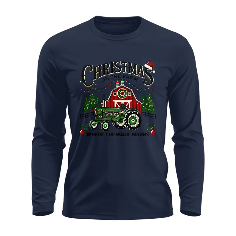 Image of Christmas on the Farm Where the Magic Begins! 5 - Unisex Ultra Cotton Long Sleeve Tee