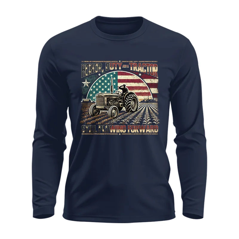 Image of Veteran Farmer Honor Duty And A Tractor 1 - Unisex Ultra Cotton Long Sleeve Tee