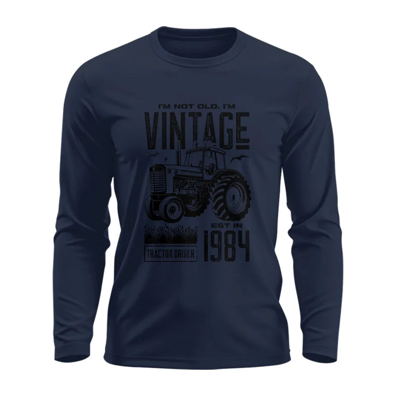 Vintage Tractor Farmer Birthday Born In 1984 1 - Unisex Ultra Cotton Long Sleeve Tee