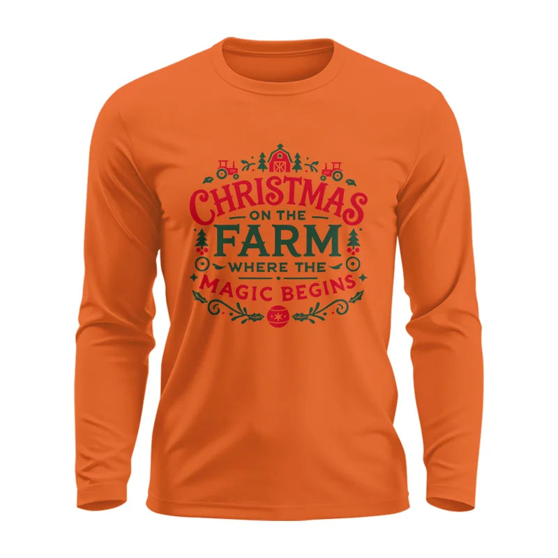 Image of Christmas on the Farm Where the Magic Begins! 1 - Unisex Ultra Cotton Long Sleeve Tee