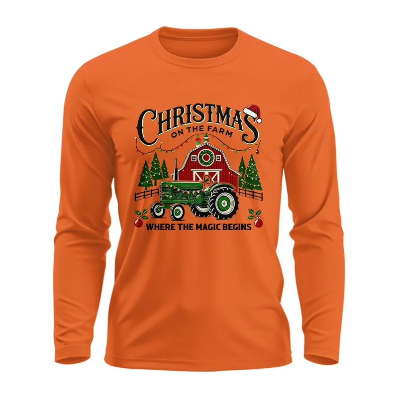 Image of Christmas on the Farm Where the Magic Begins! 5 - Unisex Ultra Cotton Long Sleeve Tee