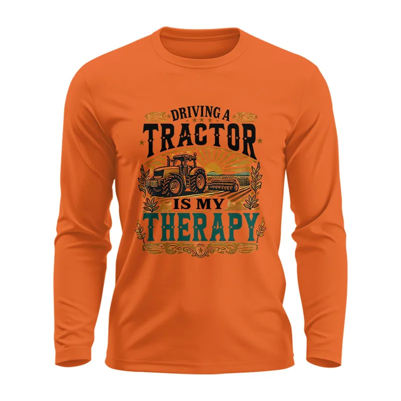 Driving A Tractor Is My Therapy - Unisex Ultra Cotton Long Sleeve Tee