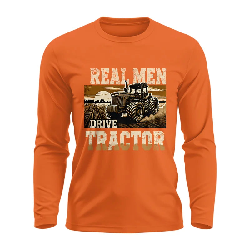 Image of Real Men Drive Tractor - Unisex Ultra Cotton Long Sleeve Tee