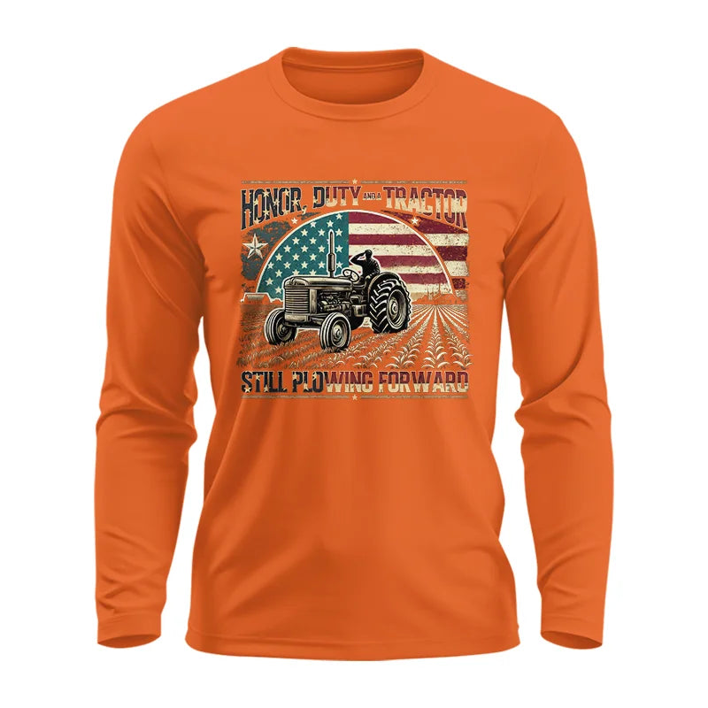 Image of Veteran Farmer Honor Duty And A Tractor 1 - Unisex Ultra Cotton Long Sleeve Tee