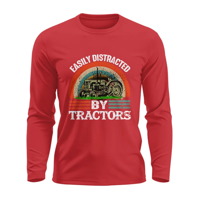 Image of Easily Distracted By Tractors - Unisex Ultra Cotton Long Sleeve Tee