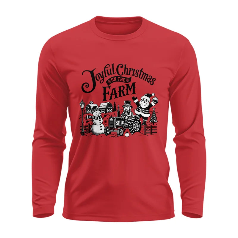 Image of Joyful Christmas On The Farm 1 - Unisex Ultra Cotton Long Sleeve Tee