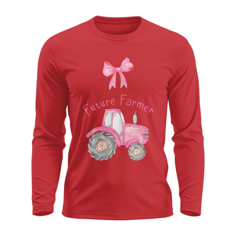 Image of Pink Tractor For Future Farmer - Unisex Ultra Cotton Long Sleeve Tee