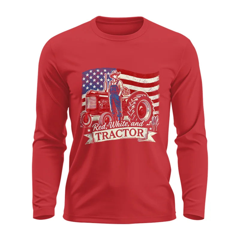 Image of Red White And Tractor - Unisex Ultra Cotton Long Sleeve Tee