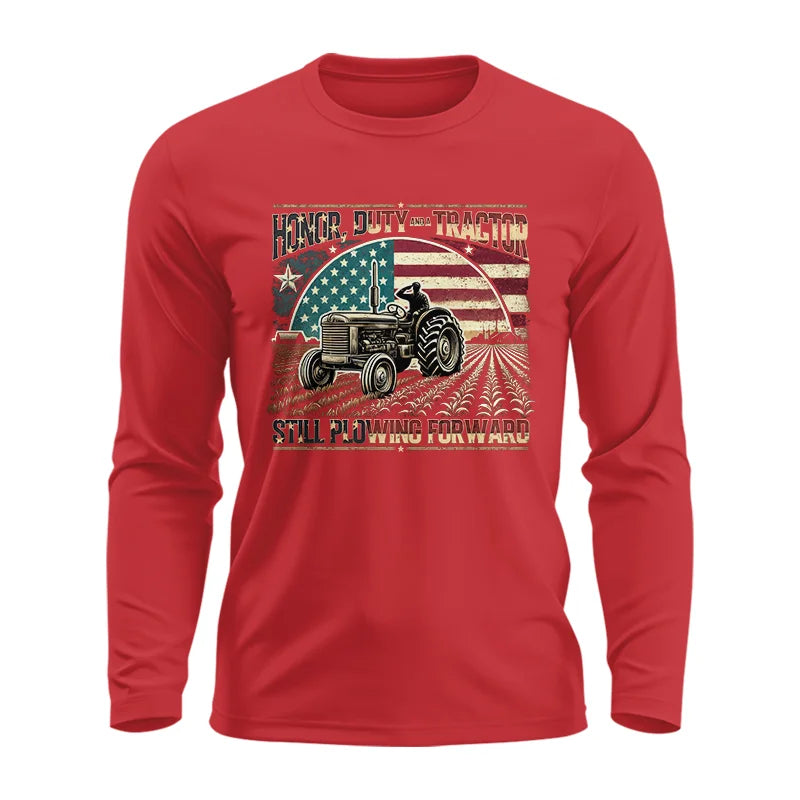 Image of Veteran Farmer Honor Duty And A Tractor 1 - Unisex Ultra Cotton Long Sleeve Tee