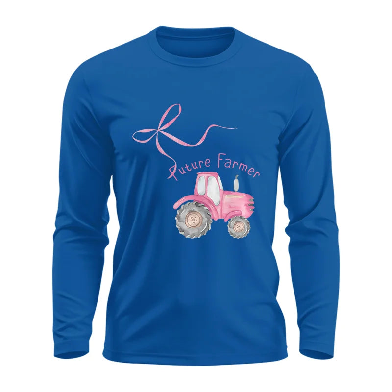 Image of Pink Bow Cute Tractor - Unisex Ultra Cotton Long Sleeve Tee