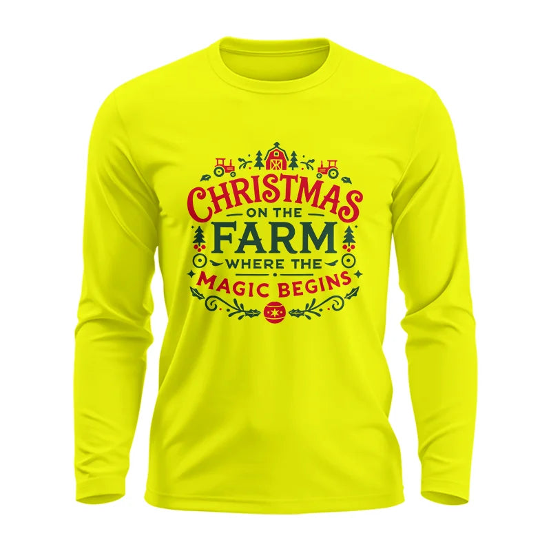 Christmas on the Farm Where the Magic Begins! 1 - Unisex Ultra Cotton Long Sleeve Tee