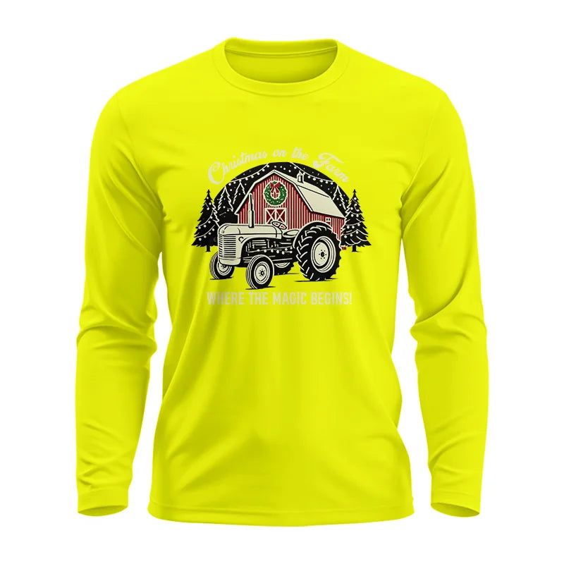 Image of Christmas on the Farm Where the Magic Begins! 3 - Unisex Ultra Cotton Long Sleeve Tee