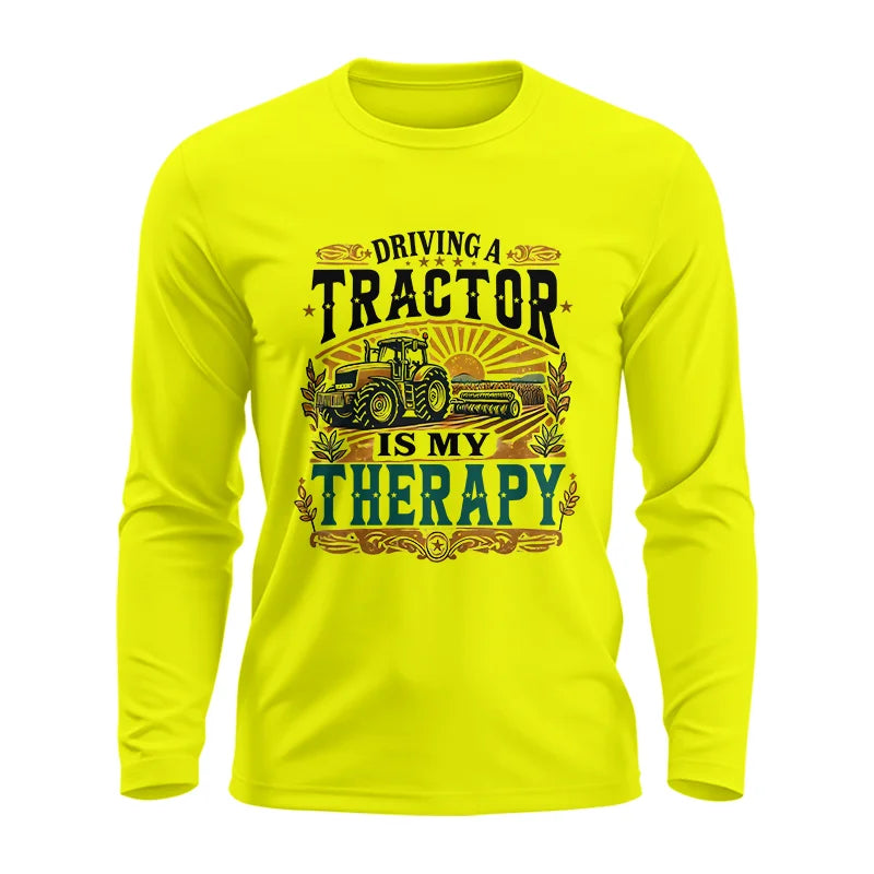 Image of Driving A Tractor Is My Therapy - Unisex Ultra Cotton Long Sleeve Tee