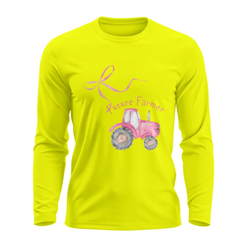 Image of Pink Bow Cute Tractor - Unisex Ultra Cotton Long Sleeve Tee