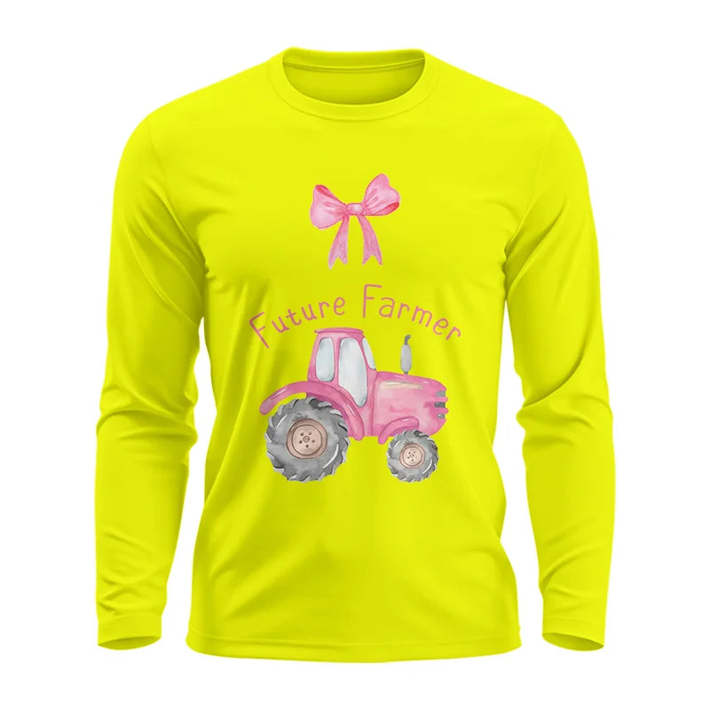 Image of Pink Tractor For Future Farmer - Unisex Ultra Cotton Long Sleeve Tee