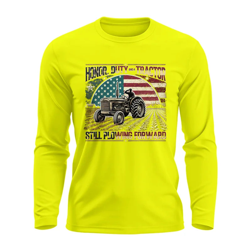 Image of Veteran Farmer Honor Duty And A Tractor 1 - Unisex Ultra Cotton Long Sleeve Tee