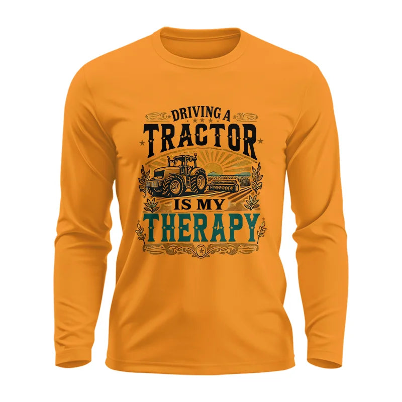 Image of Driving A Tractor Is My Therapy - Unisex Ultra Cotton Long Sleeve Tee