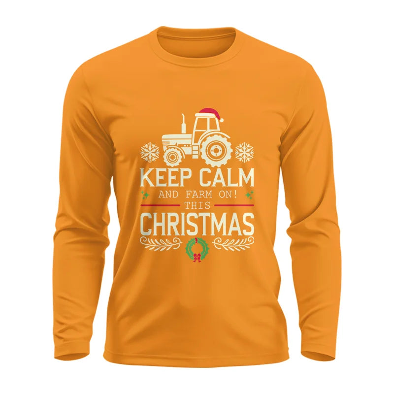 Image of Keep Calm And Farm On! This Christmas - Unisex Ultra Cotton Long Sleeve Tee