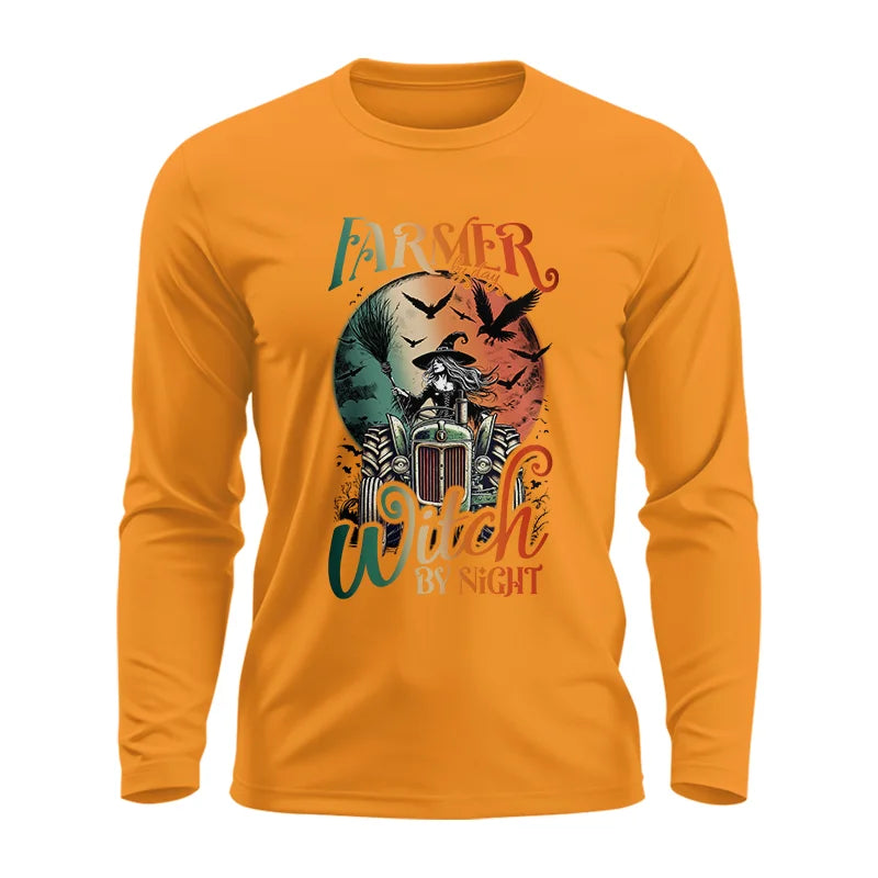 Image of Tractor Halloween Farmer By Day Witch By Night - Unisex Ultra Cotton Long Sleeve Tee