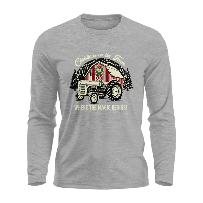 Christmas on the Farm Where the Magic Begins! 3 - Unisex Ultra Cotton Long Sleeve Tee