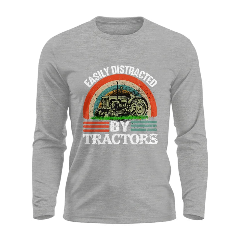 Image of Easily Distracted By Tractors - Unisex Ultra Cotton Long Sleeve Tee