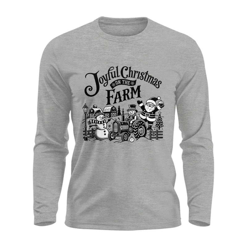 Image of Joyful Christmas On The Farm 1 - Unisex Ultra Cotton Long Sleeve Tee