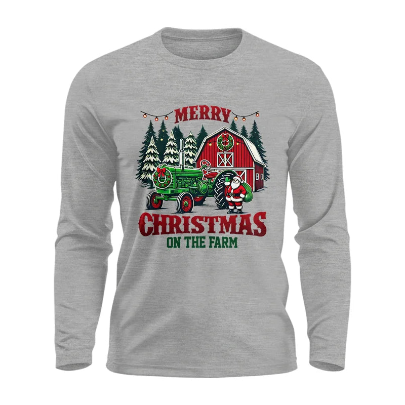 Image of Merry Christmas On The Farm 3 - Unisex Ultra Cotton Long Sleeve Tee