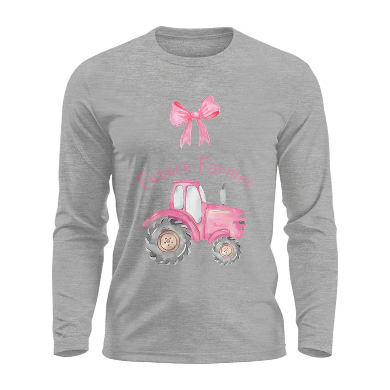 Image of Pink Tractor For Future Farmer - Unisex Ultra Cotton Long Sleeve Tee