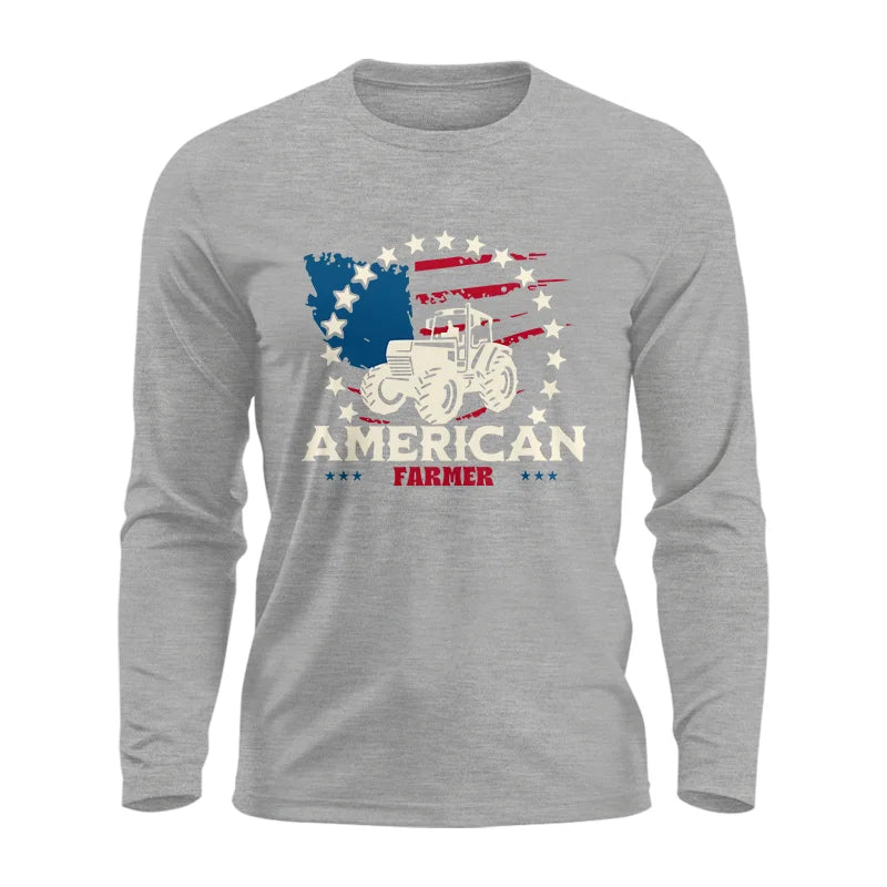 Image of Proud To Be An American Farmer Citizen Veteran - Unisex Ultra Cotton Long Sleeve Tee