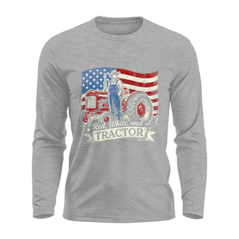 Image of Red White And Tractor - Unisex Ultra Cotton Long Sleeve Tee